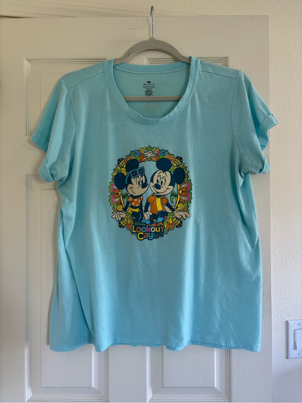 Disney Lookout Cay Mickey & Minnie Blue Graphic Tee
